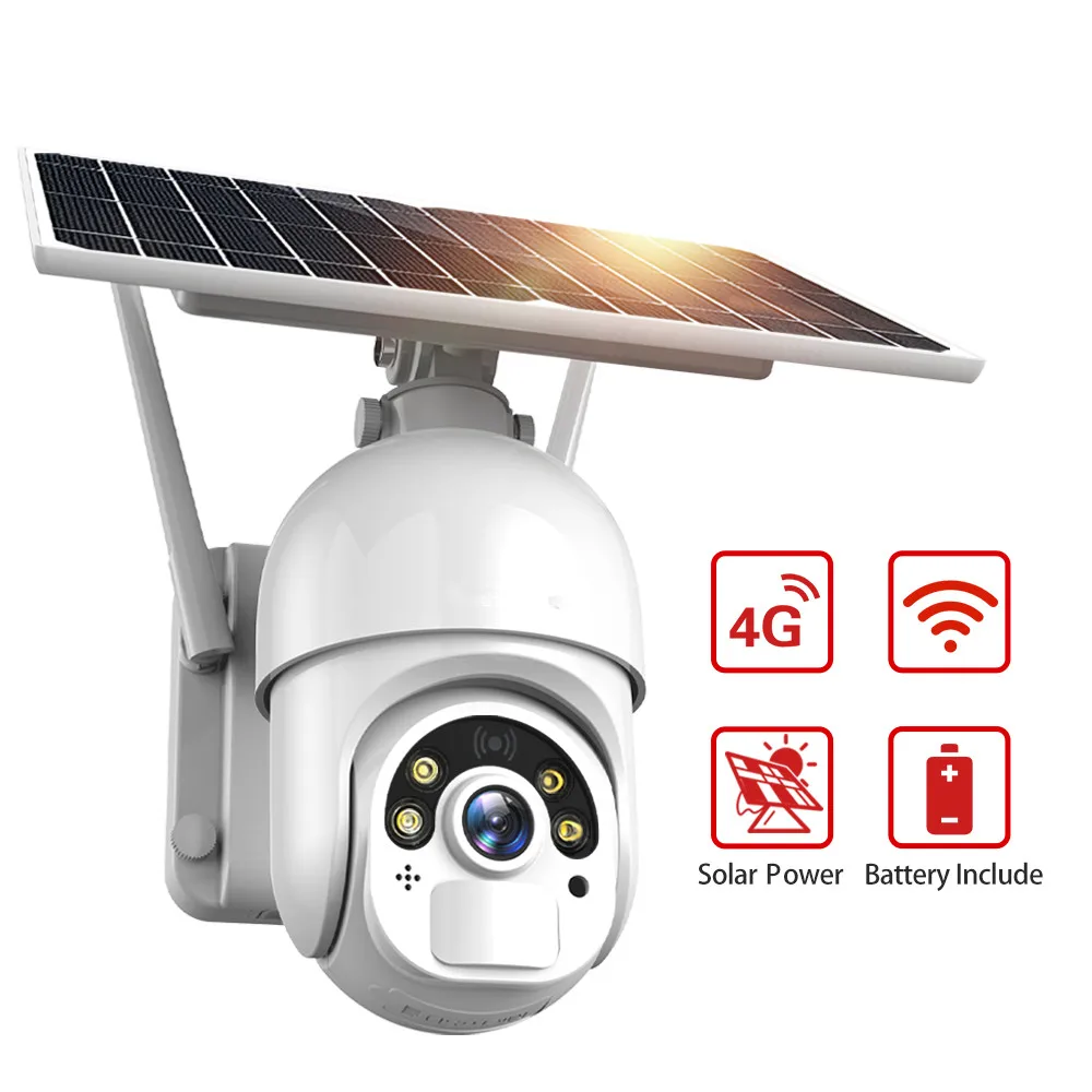 

1080P WIFI Camera Solar Panel Outdoor IP Camera Rechargeable Battery Powered Colorful Night Vision Surveillance Security camera