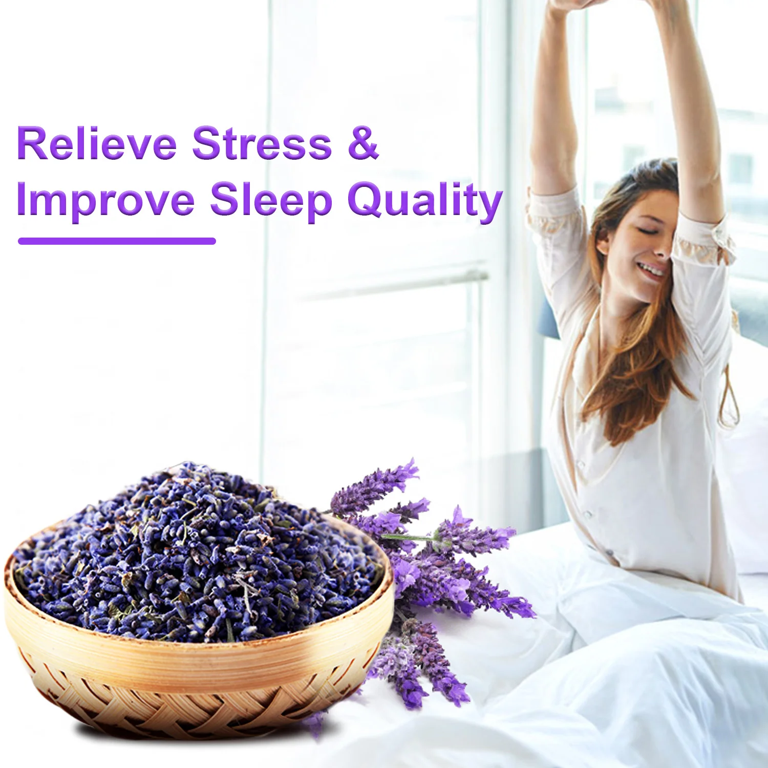 Сушеные натуральные бутоны лаванды 150 г | Дом и сад