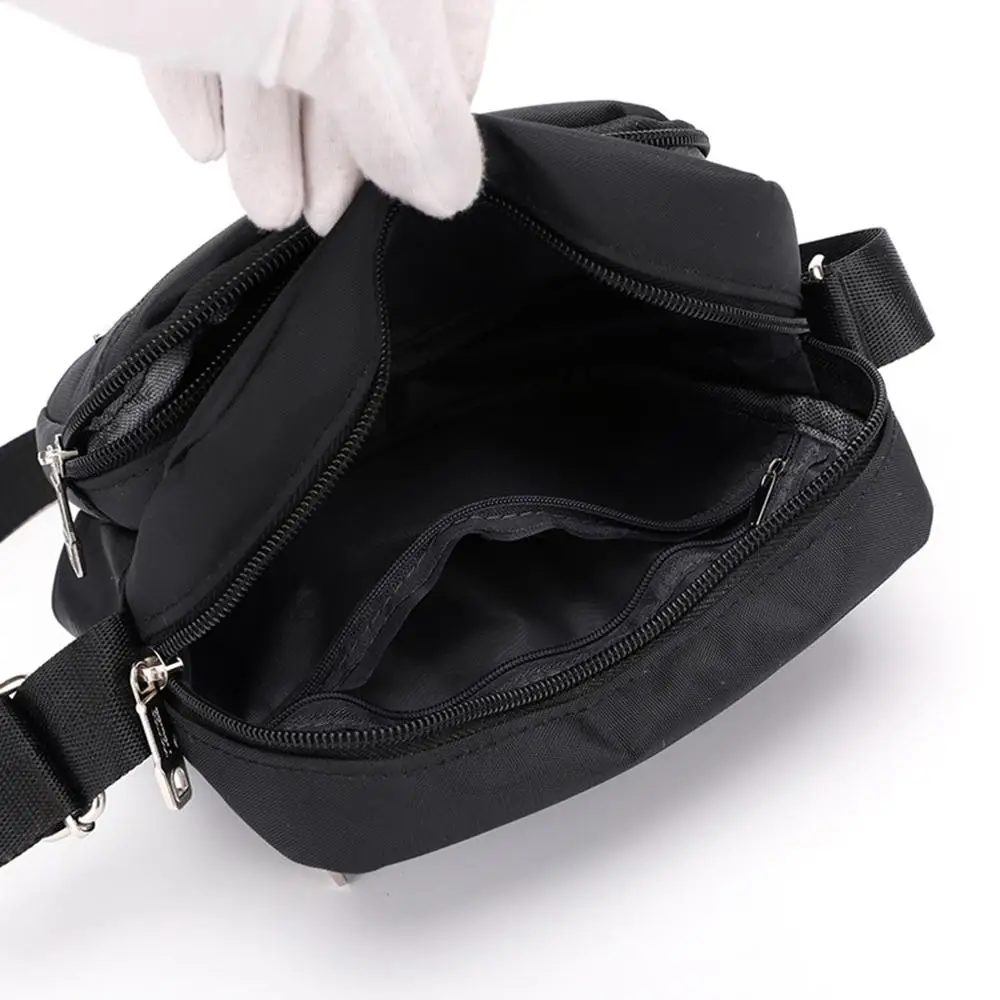 Повседневная Женская и мужская нейлоновая сумка мессенджер одноцветная через