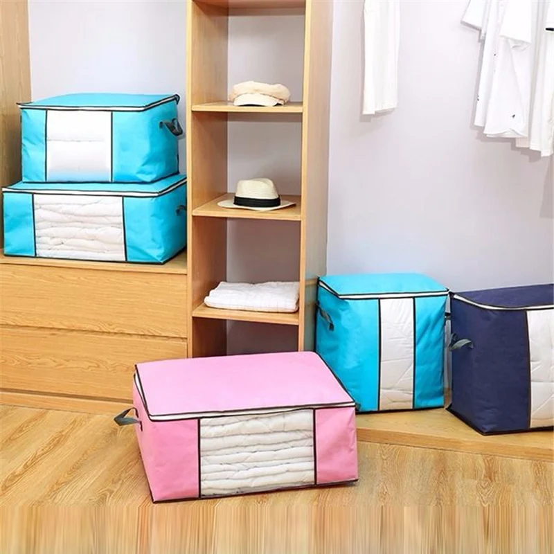 

Large Capatity Travel Bag Storage Organizer for Small Things Cloth Quilt Bed Sheet Bolsas Baskets Container Vertical Section