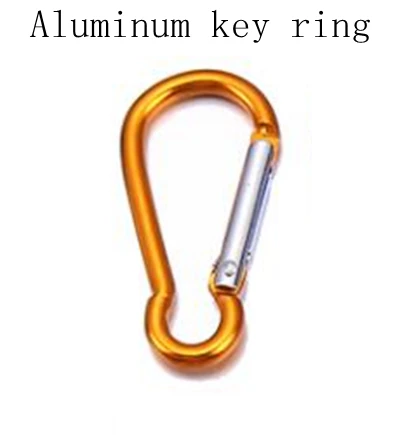 Aluminum Key ring C 12KN авиационный алюминиевый карабин для гамака Пружинная Застежка зажим качающийся крюк для рюкзака альпинизма кемпинга скалолазания безопасная пряжка - Цвет: Aluminum Key ring C