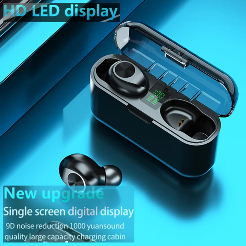 

Wireless Bluetooth 5.1 Earbuds In-ear Earphones Waterproof Sports New Noise Reduction Touch Control Stereo HIFI F9-13CD Headset
