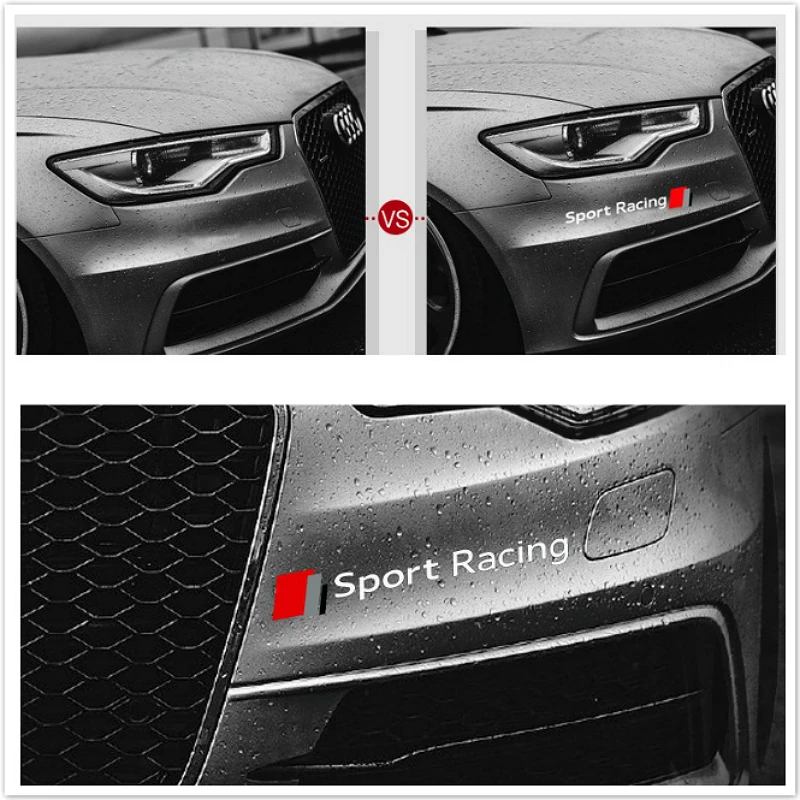 2 шт. наклейки на передний бампер для Audi A1 A3 A4 A5 A6 A7 A8 Q2 Q3 Q5 Q7 TT|Наклейки автомобиль| |