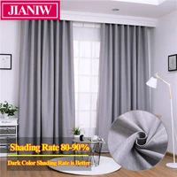 jianiw solid color window treatment thermal insulated living room darkening blackout curtaindrapes for bedroom custom made