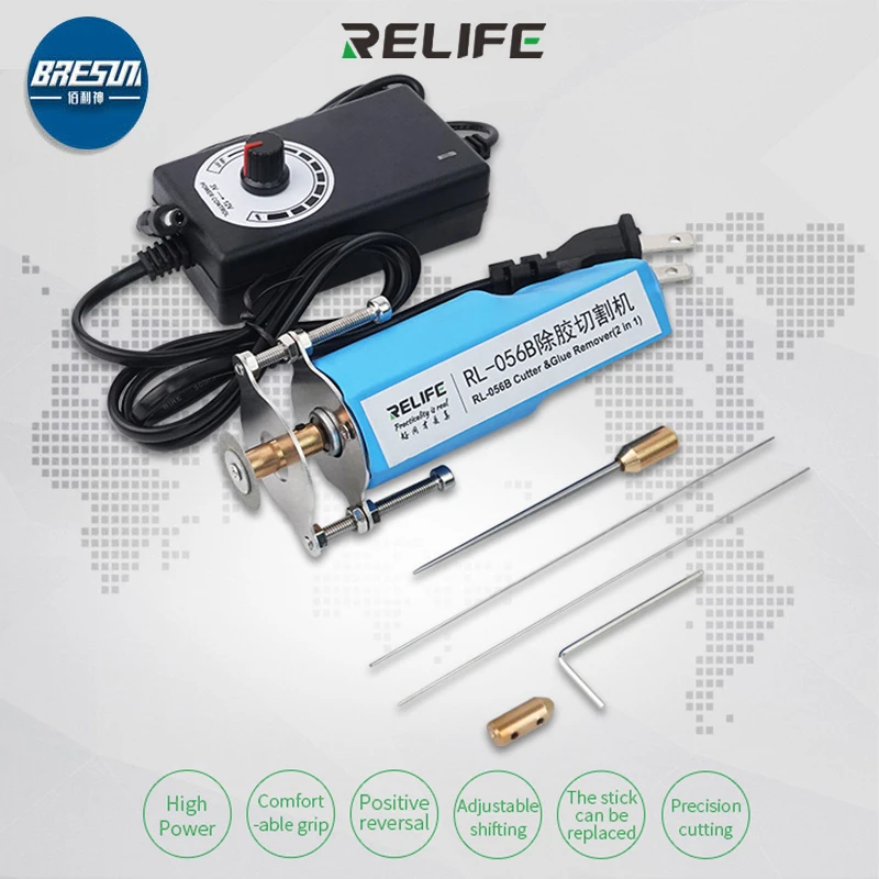 relife rl 056b 2 in 1 electric glue removal tool for lcd oled screen cutting machine oca adhesive remover phone repair tools free global shipping