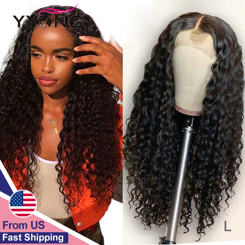 

YYong 180% 30 дюймов 13x6 прозрачный парик с глубокой волной для женщин 4x4 закрытый и 13x4 кружевной передний парик из человеческих волос с детскими в...