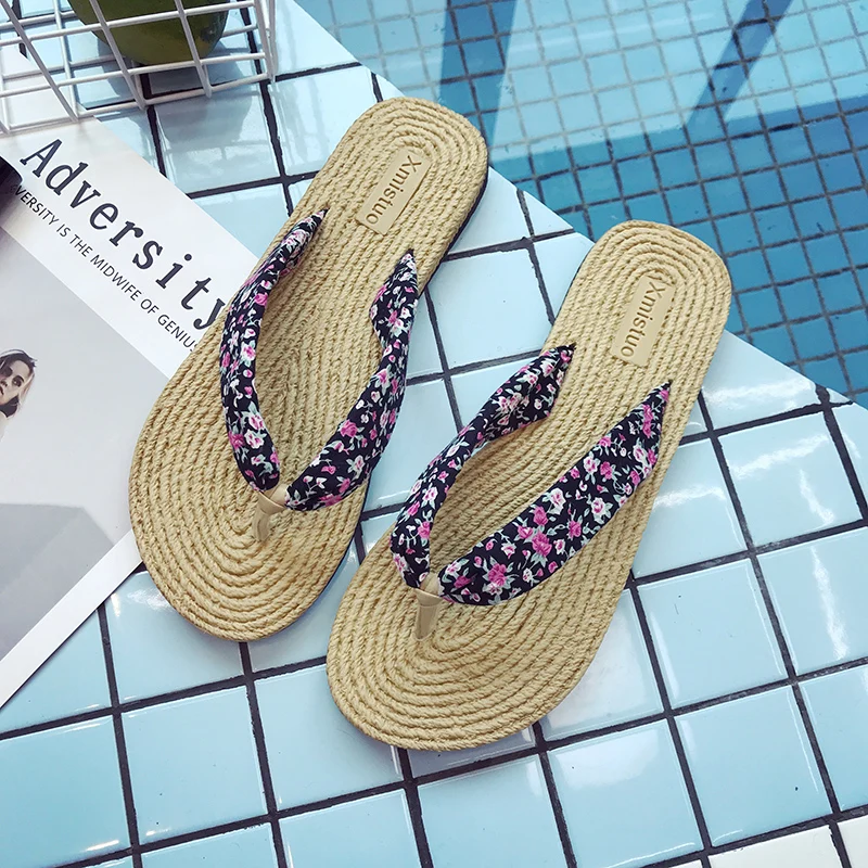 Women Slippers Beach Flip Flop Summer New Vacation Casual Slippers Fashion Light Female Outdoor Pool Sandals Women Shoes - Цвет: heisesuihua
