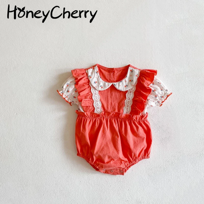 

2021 summer new girl baby short-sleeved leotard bodysuit climbing clothes baby girls clothes baby girl bodysuit