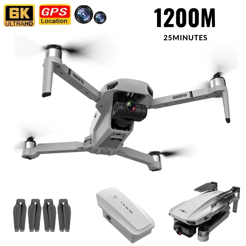 KF102 GPS Дрон 6K Двухъядерный Intel HD Камера 2 карданный стабилизатор для 1200 м