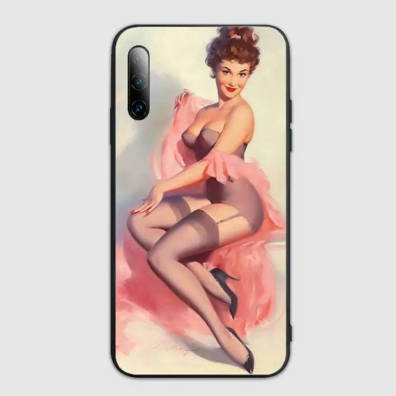 

WW2 Pin up Sexy Girl Phone Case For Redmi Note 10 8 9 K20 6 5a promaxCover Fundas Coque