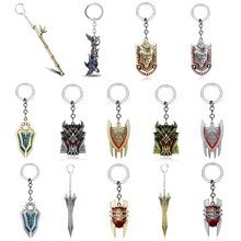 Game  LOL Weapon Keychain League Of Legends Darkin Pendant Key Rings Men Key Accessories Metal Porte Clef Gift