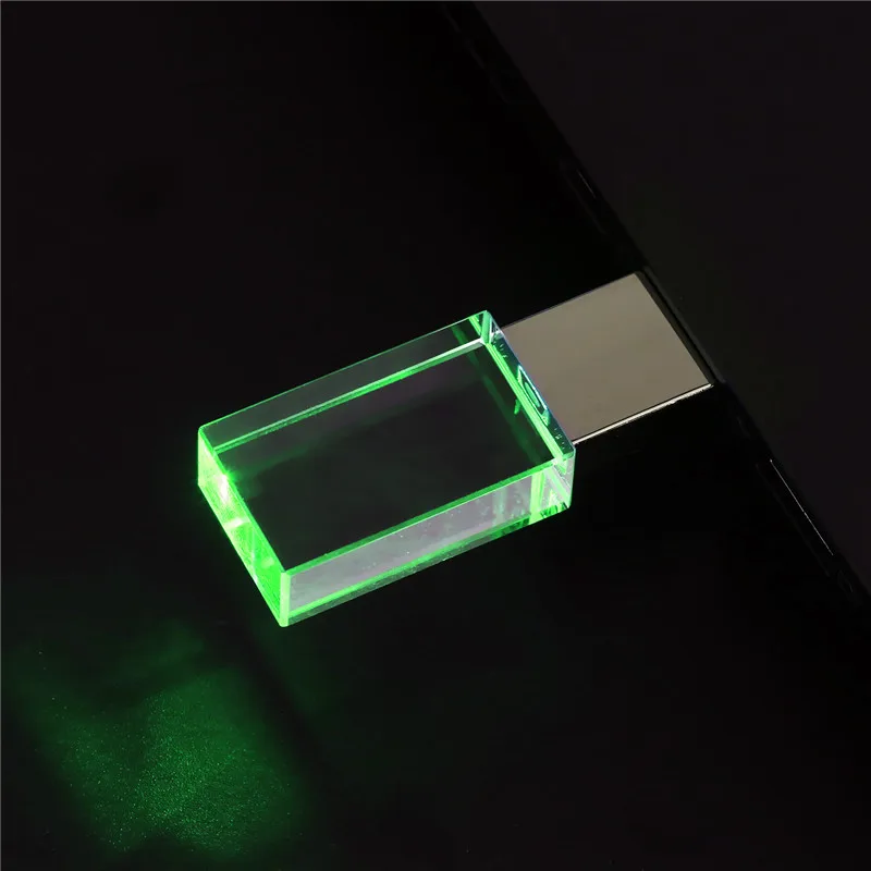 JASTER(более 10 шт. бесплатный логотип) Кристальный usb флэш-накопитель металлическая Флешка 8 ГБ 16 ГБ 32 ГБ 64 Гб 128 ГБ u дисковая карта памяти - Цвет: green