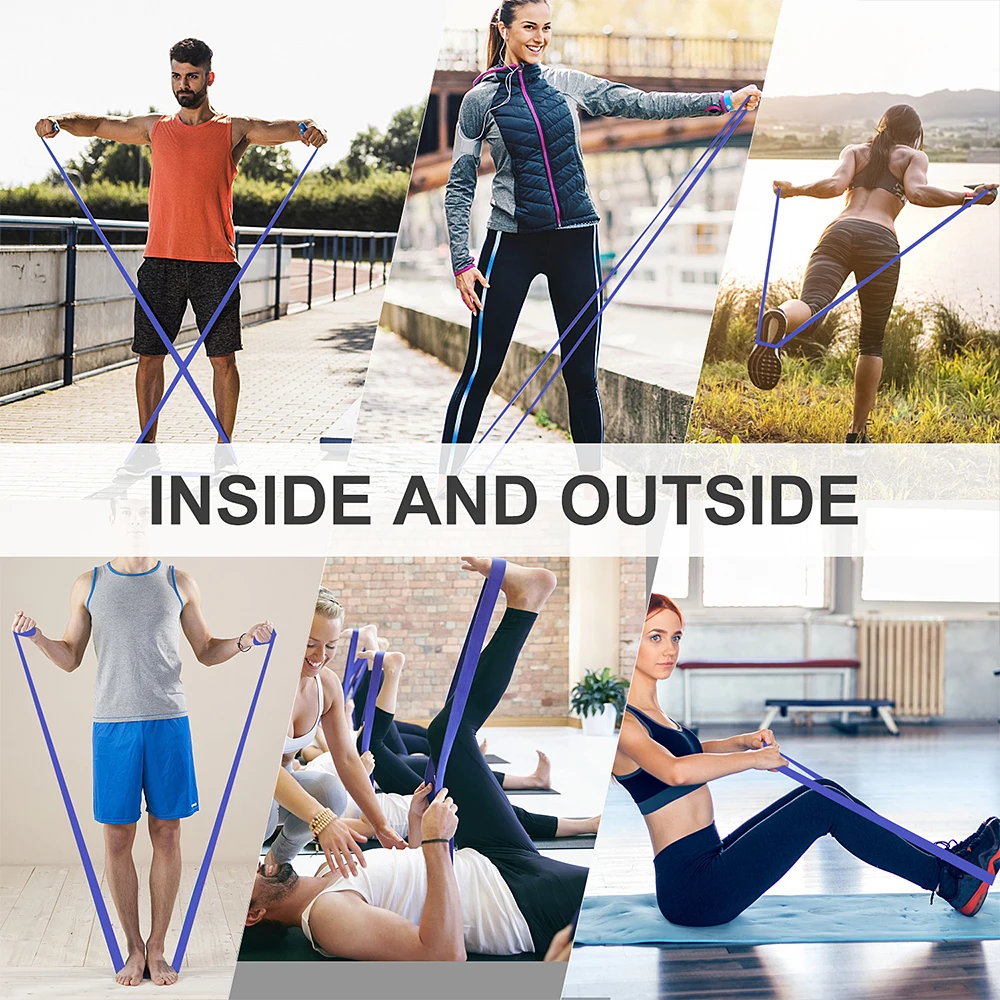 

Unisex Fitness 208cm Rubber Resistance Bands Yoga Band Pilates Elastic Loop Crossfit Expander Strength gym Exercise Equipment