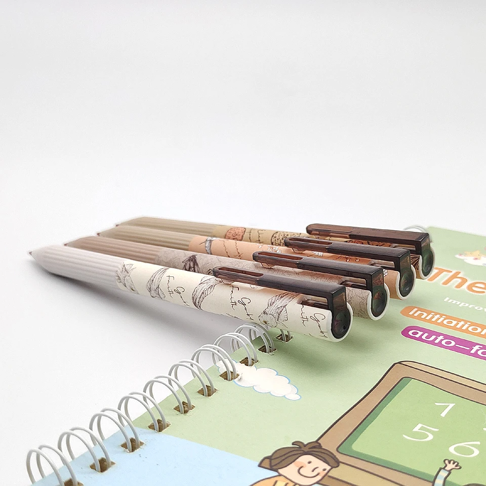 4pcs Gel Ink Rollerball Pen 0.5mm Black/Blue/Red ink Refill Medium Point Pens Student Writing Smoothly Office Business Supplies - купить по