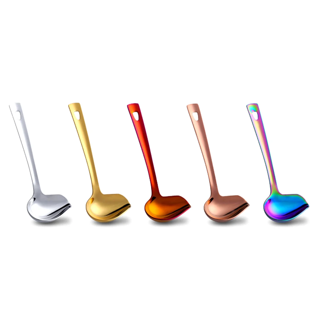 

Stainless Steel Duck Mouth Oil Spoon Ladle Scoop Tableware Coffee Spoon Long Handle Tea Spoons Kitchen Hot Drinking Flatware