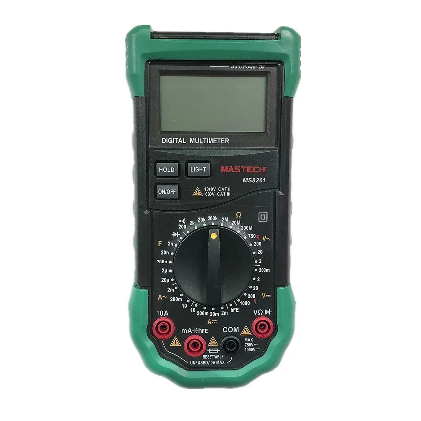 Цифровой Мультиметр MASTECH MS8261 3 1/2 AC DC V/AC тестер сопротивления транзисторов |