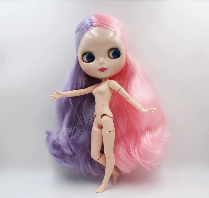 Бесплатная доставка красочная детская кукла Blyth DIY модные волосы с 4 большими