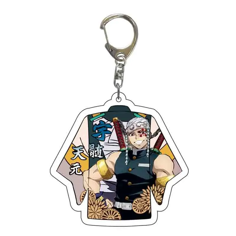 

2021 Anime Demon Slayer Key Chains Ghost Keyring Fashion Clothes Kamado Tanjirou Role Play Student Knapsack Accessories Keychain