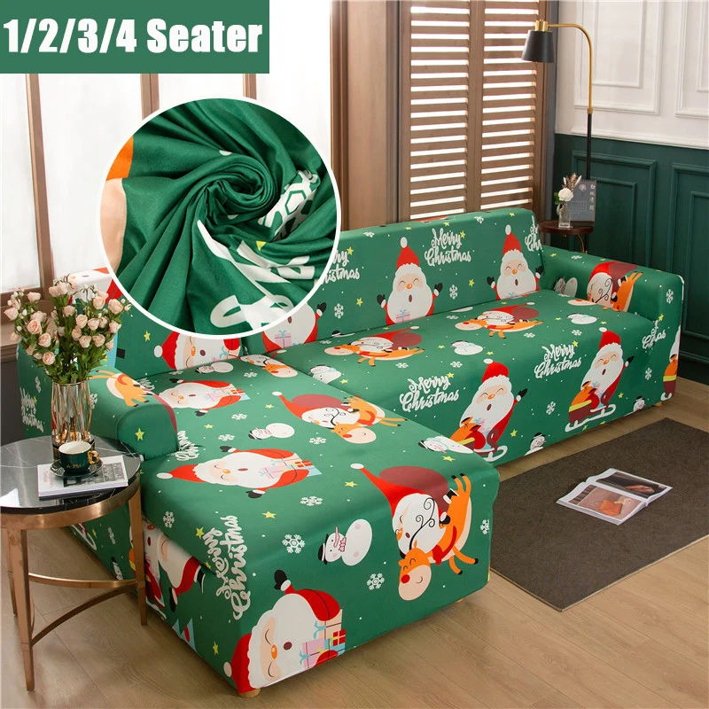 

Christmas All-inclusive Couch Sofa Cover Slipcovers Sectional Elastic Stretch Sofa Cover Different Chair L-Style Sofa Case