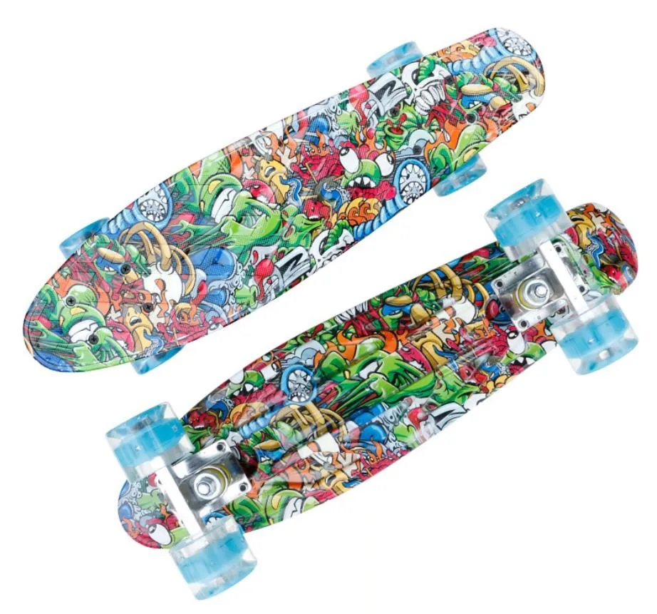 Скейтборд портативный 22 дюйма четыре колеса одноколесный скейтборд|Скейтборд| |