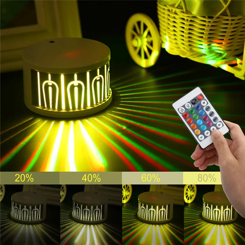 Светодиодный настенный светильник цветной RGB Павлин спиральное отверстие