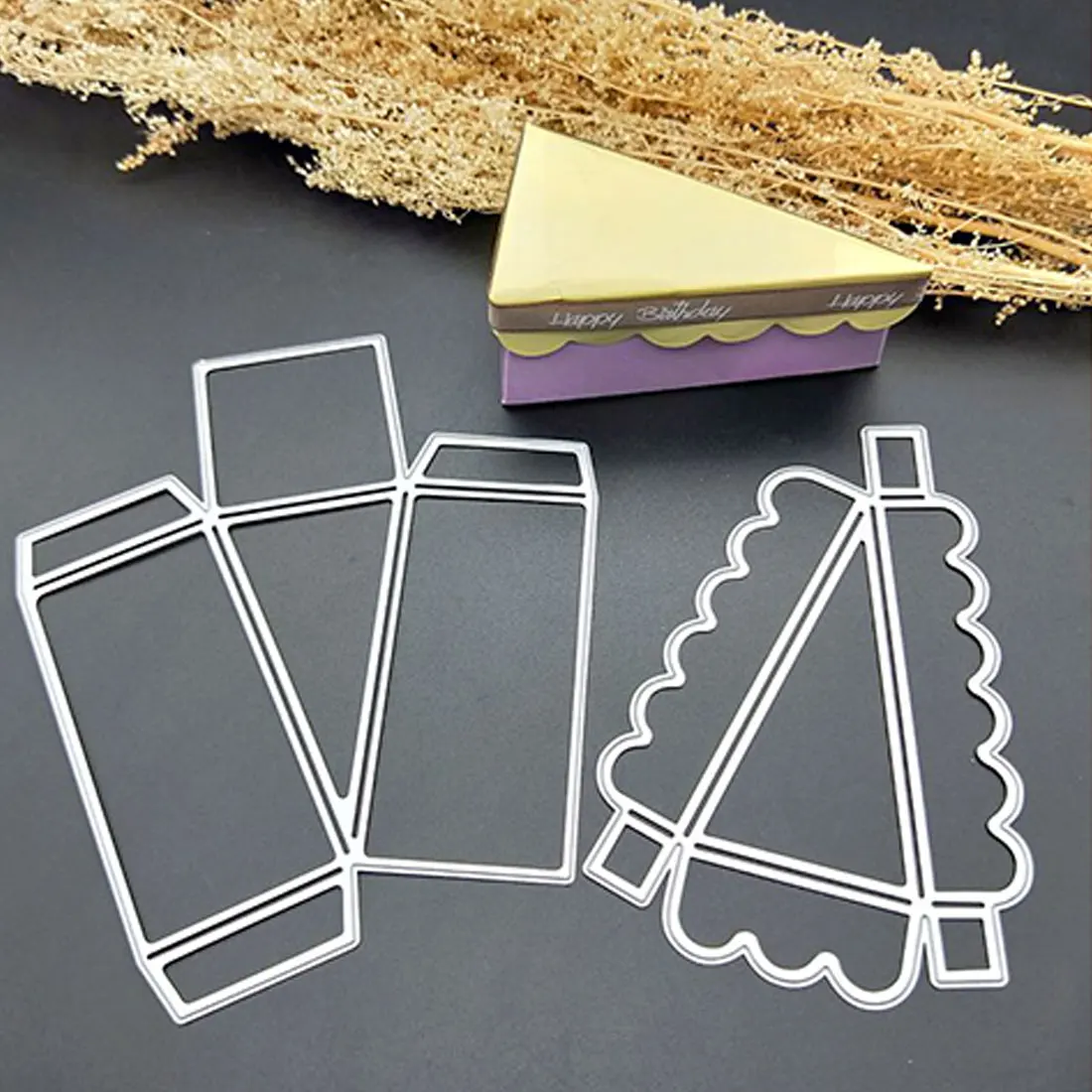 2 шт./компл. DIY Конфета Подарочная коробка для торта тиснение коробка штамповка металлическая пресс-форма трафарет для сумки и коробки металлические Многослойные штампы для резки