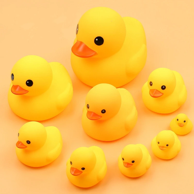 Игрушка для ванной для детей, детская игрушка для ванной, забавное животное для купания, резиновая утка, животное, вызов, милый пляж, вода, Kawaii, желтая утка, игрушки в виде уток