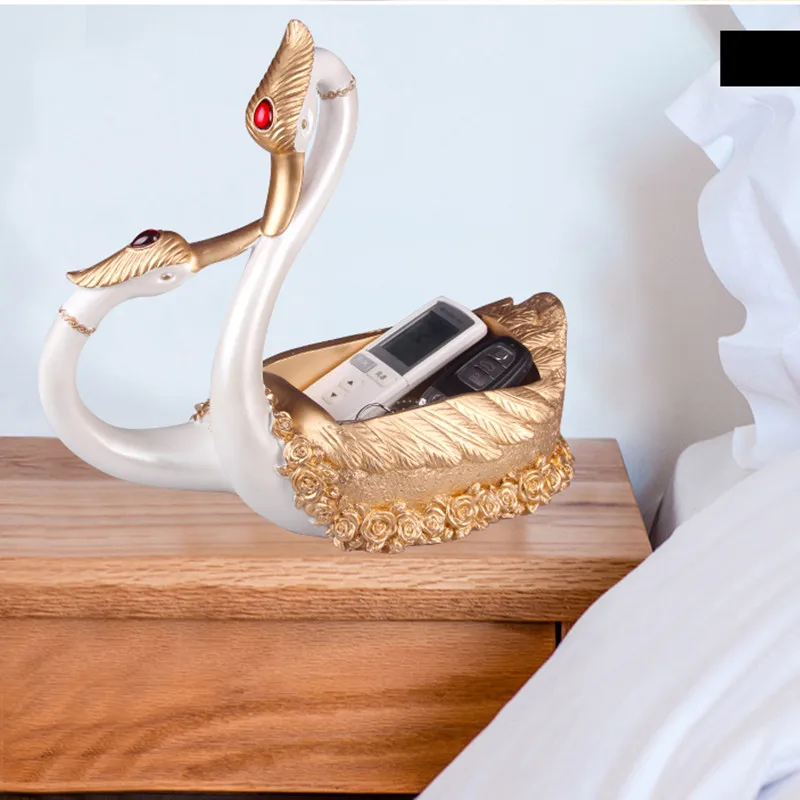 

NORDIC SWAN CANDY BOX DECORATION LUCKY ANIMAL CREATIVE KEY STORAGE BOX HOME DECORATION ACCESSORIES FOR LIVING ROOM R892