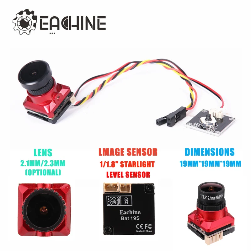 В наличии летучая мышь 19S 2 1 мм/2 3 мм 1/1. 8 &quotStarlight CCD 800TVL 16:9/4:3 PAL/NTSC переключаемая OSD FPV