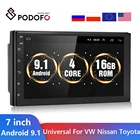 Автомагнитола Podofo, 2 Din, Android 9,1, мультимедийный плеер с GPS 2.5D MP5, универсальный для Volkswagen, Nissan, Hyundai, Kia, toyota, LADA, Ford