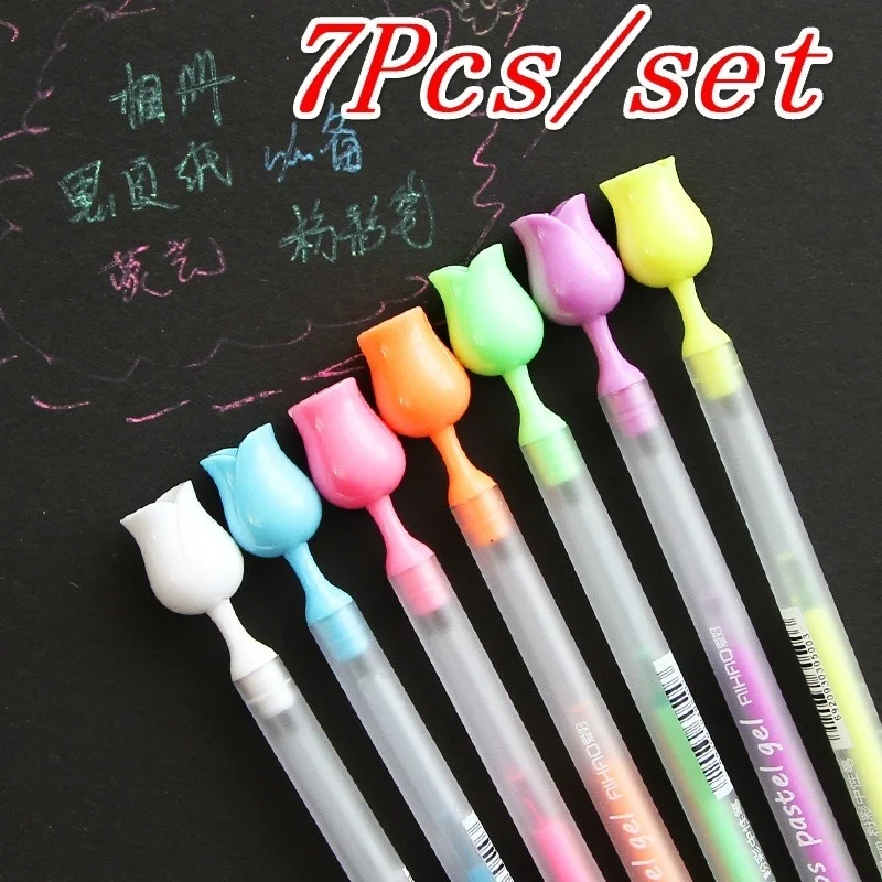 (7 шт./лот) фотогелевая ручка цветная чернильная маркерная школьные и офисные