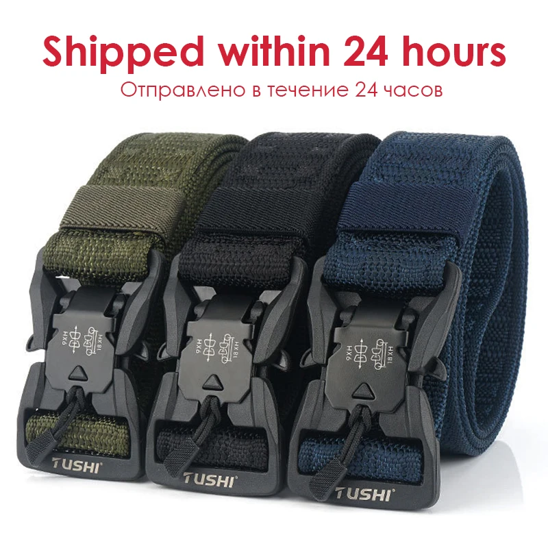 Ремень HSSEE Тактический с нейлоновой пряжкой ремень быстрой разблокировкой для