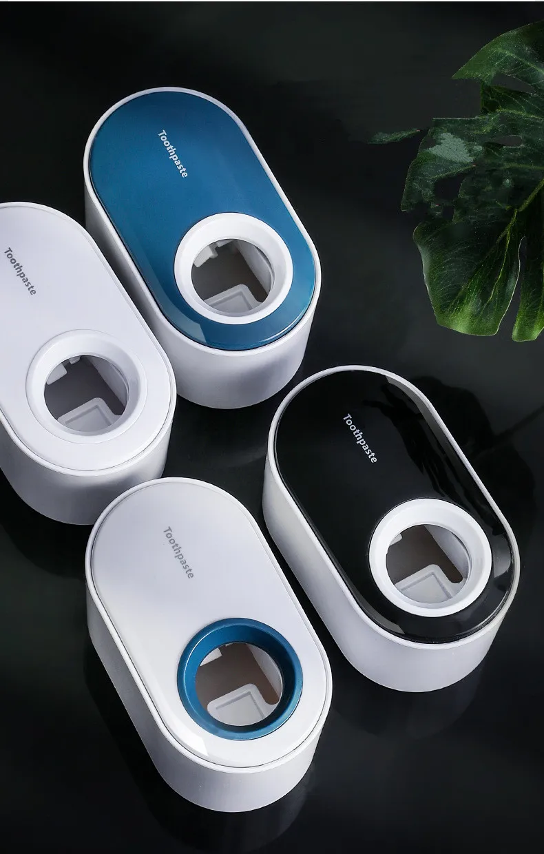 

1PC Wall Mount Automatic Toothpaste Dispenser Bathroom Accessories Set Toothpaste Squeezer Dispenser Toothbrush Holder OK 1133