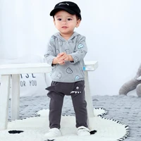 3 24m baby clothe shark shape dark gray pants for boys new casual spring and autumn fashion children cotton outer harem pants