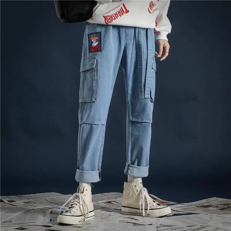 

Men Casual Harem Pants Trousers Streetwear Men Punk Cargo Pant Hip Hop Autumn High Street Trousers Joggers Fashion Japan Pants