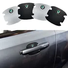 4 шт., защитные наклейки на дверную ручку автомобиля, из углеродного волокна