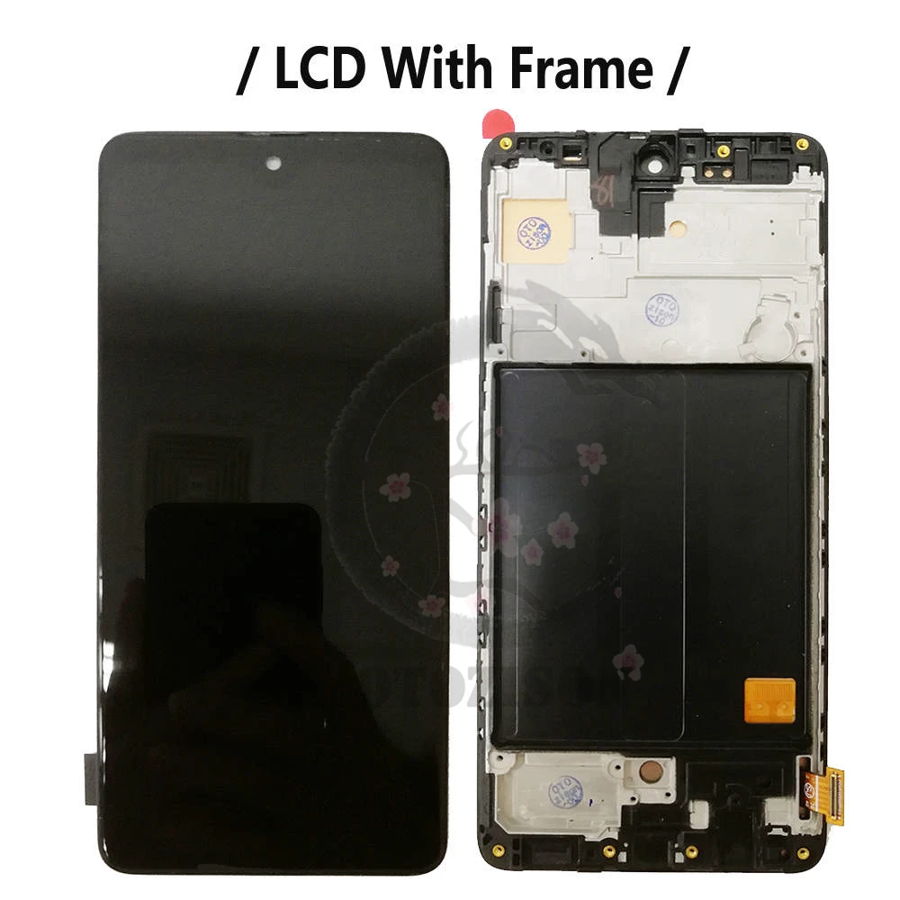 Ceny A51 Wyświetlacz LCD Z Ramką Do Samsung Galaxy A51 2019 A515 A515F/DSN A515F/DSM A515F/DST Ekran Dotykowy Czujnik Digitizer Zgromadzenie