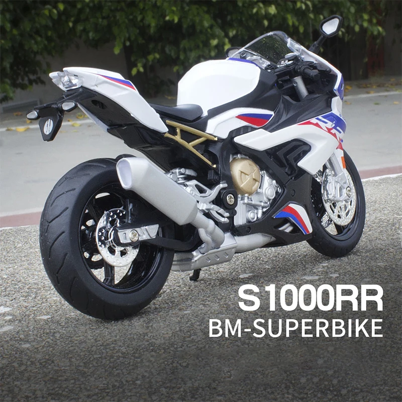 1:12 литая модель мотоцикла Игрушка BM S1000RR Реплика со звуком светильник мальчик