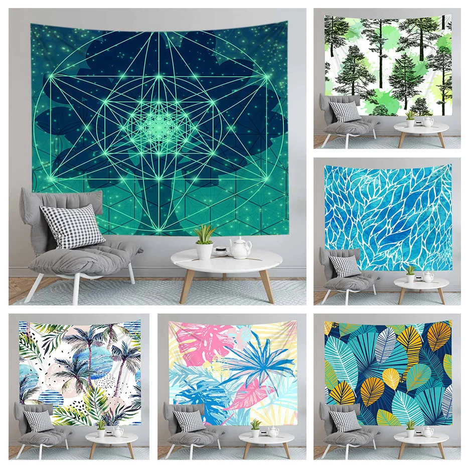 Лидер продаж гобелен Украшения в спальню индийское дерево покрывало с принтом