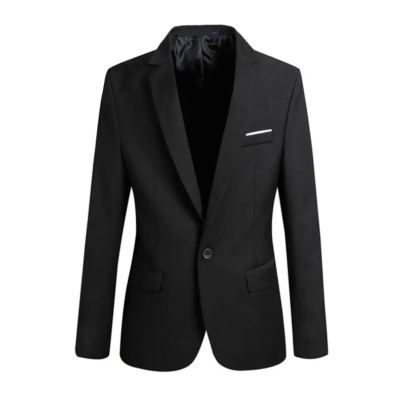 

New Spring Autumn Men Blazer Long Sleeve Solid Color Slim Casual Thin Suit Jacket Plus Size SCI88