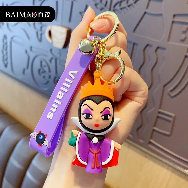 Cartoon Disney Funny Vicious Queen Keychain Trend Fashion Car Key Pendant The Mad Hatter Cute Bag Small Ornament Christmas Gifts | Игрушки и