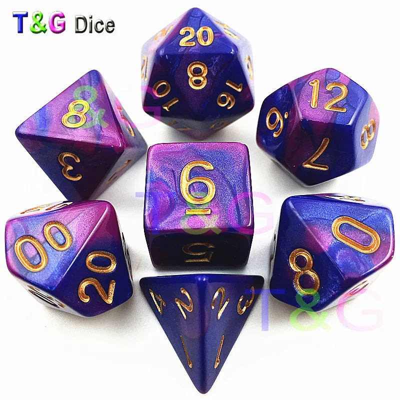 Высокое качество хит 7 шт. набор разноцветных кубиков с эффектом туманности juegos de