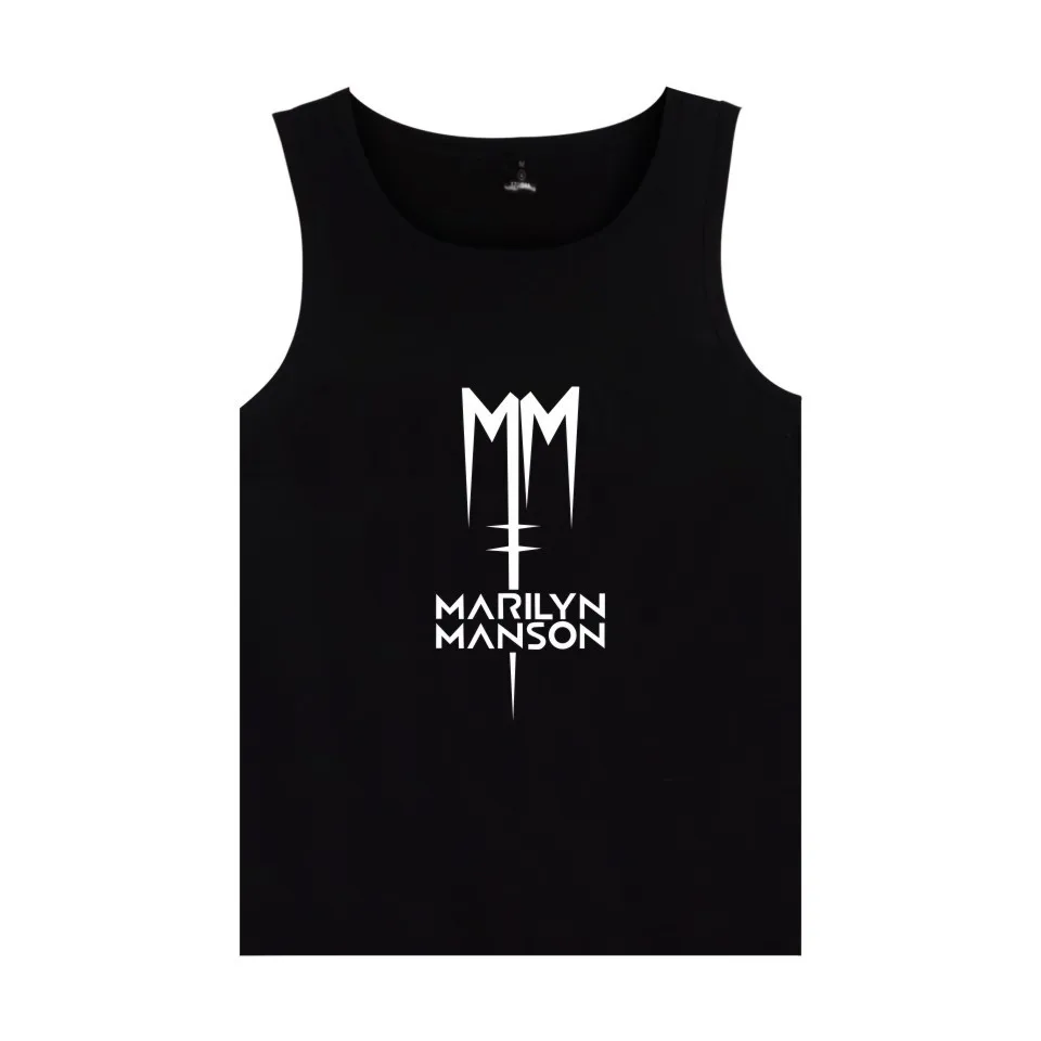 Top Rock band Marilyn Manson cotton fitness tank top men Industrial Metal Rock Band summer vest bodybuilding sleeveless shirt