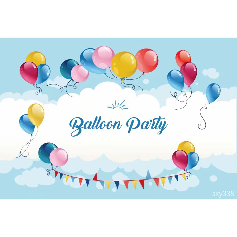 InMemory голубое небо облака воздушные шары праздвечерние чные фоны для