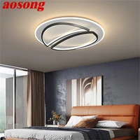 aosong creative ceiling light contemporary lamp fixtures led home for living dining room
