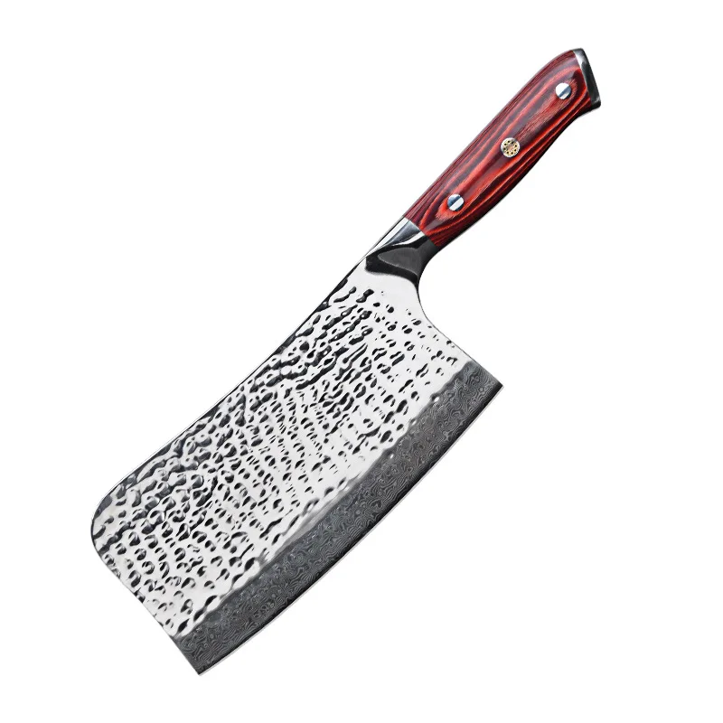 

Yangjiang knife Damascus steel cleaver kitchen multi-purpose hammer-grain kitchen knife chef's knife cleaver