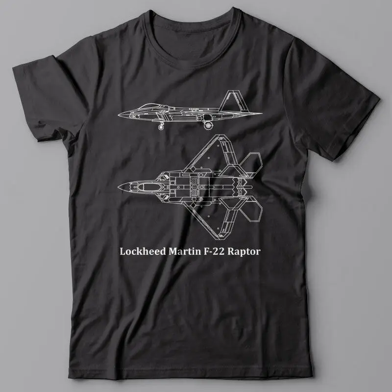 

Military T-Shirt F-22 Raptor Us Airforce Aircraft Plane Fighter Jet F 22, F222019 New Fashion Brand Clothing 100% Cotton Short