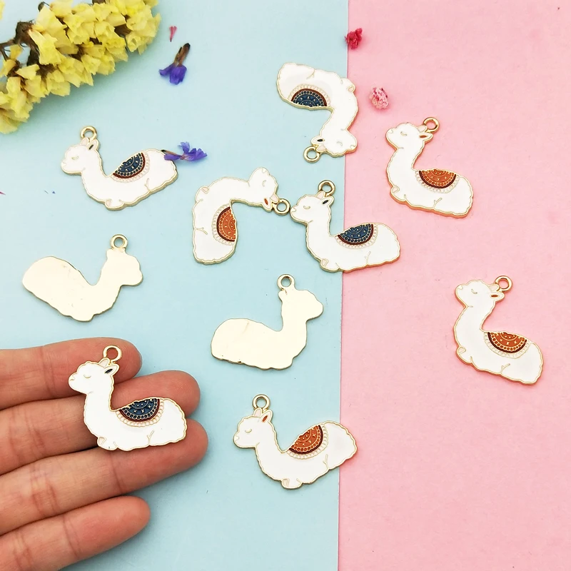 10 шт. 28x30 мм Прекрасный эмалевый Шарм альпака для изготовления ювелирных изделий