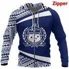 Серебряное полинезийское племя Самоа символизирует новую модную толстовку на молнии, мужская и женская летняя популярная модель