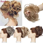 BENEHAIR грязный булочка резинки для волос, резинка для волос синтетический Для женщин шиньон на голову эластичная повязка для головы с нахлестом шиньоны для Для женщин прически, накладные волосы, ободок для волос